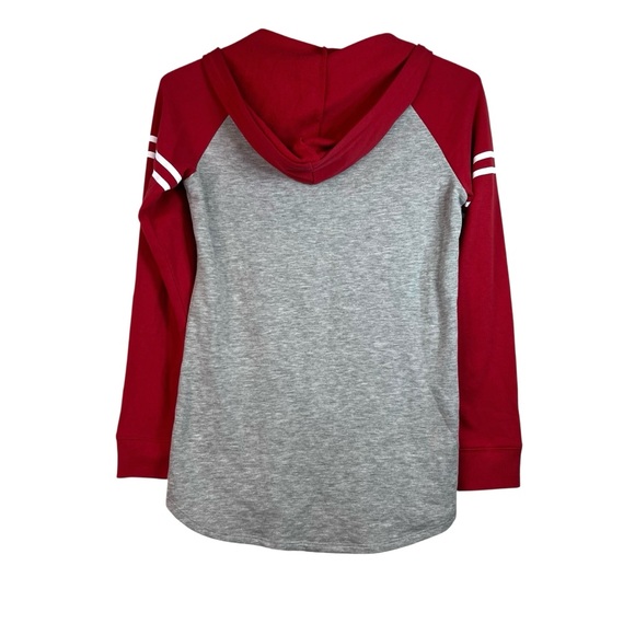 NFL San Francisco 49ers Girls Love 49ers Gray Red Hoodie Sweater Size 12/14 - Picture 2 of 9